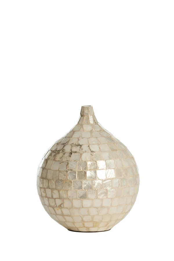 Vase deco 22x25 cm ELORZA cream