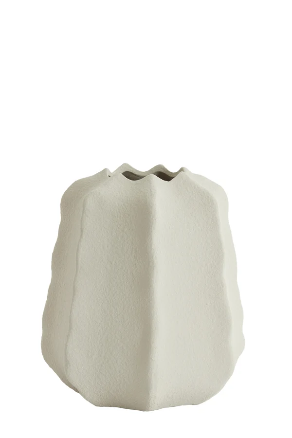 Vase deco 22x25,5 cm ARIEIRO ceramics cream