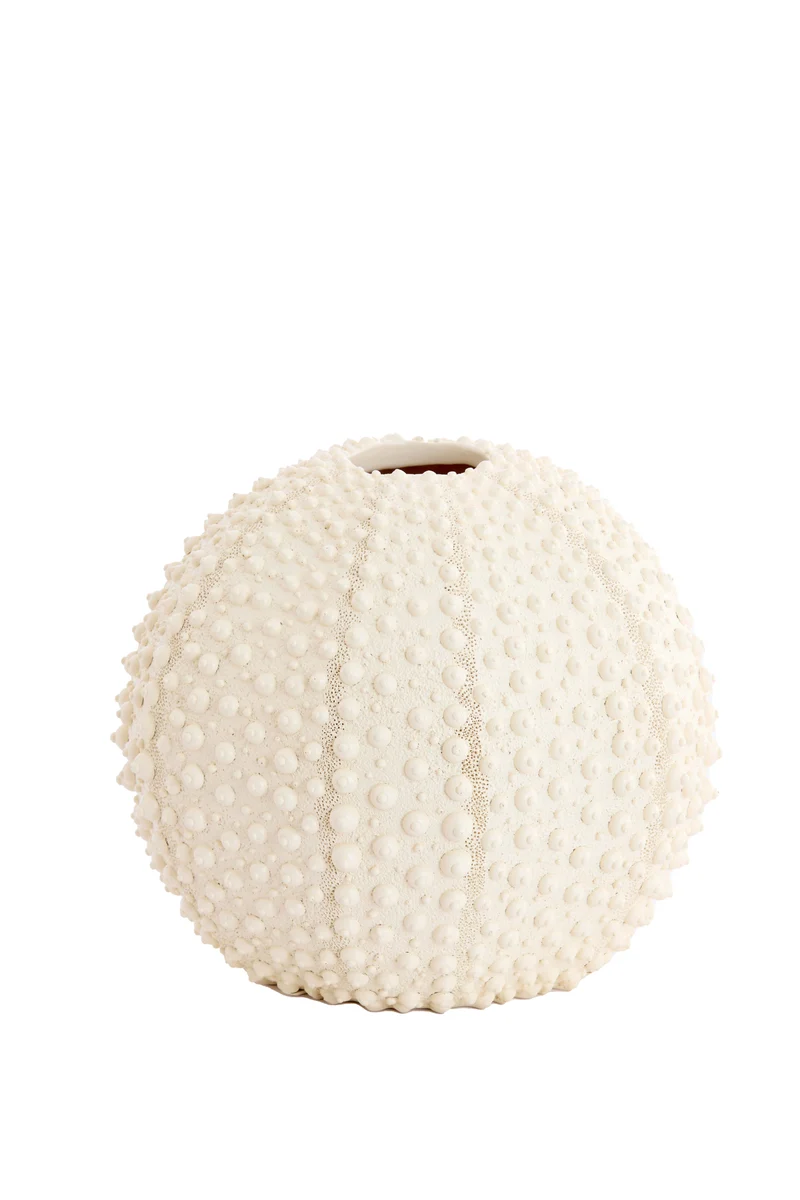 Vase deco 22x18,5 cm SEA URCHIN cream