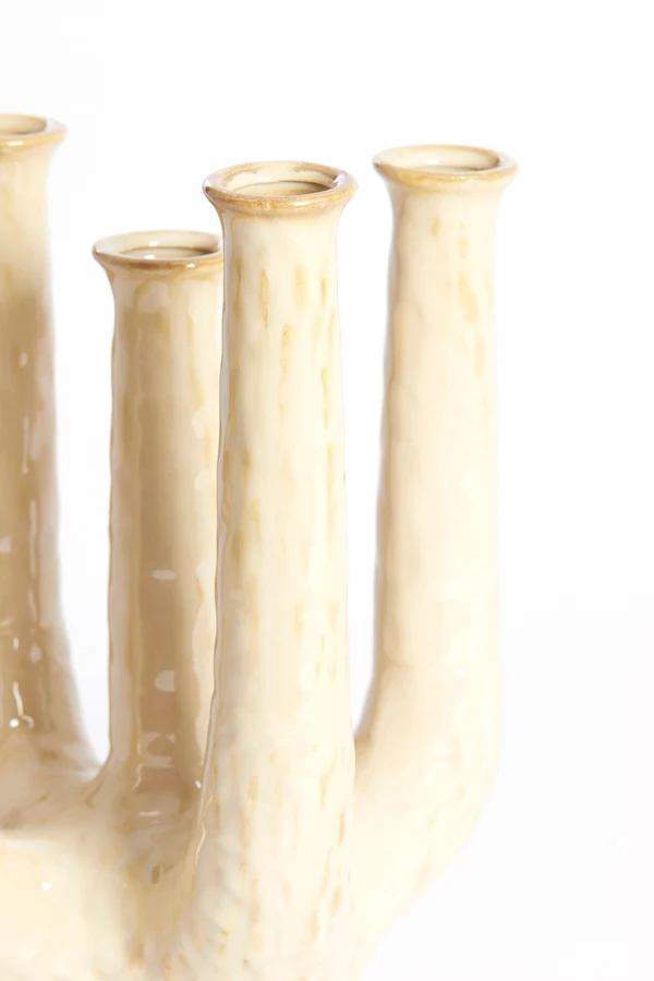 Vase deco 22x16,5x30 cm LEONJO ceramics sand-beige