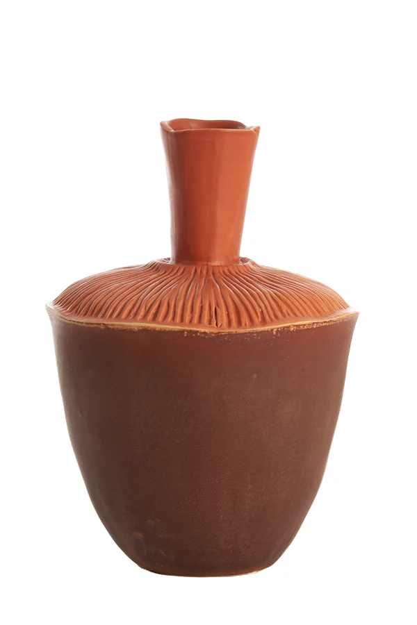 Vase deco 20x29 cm NEIRA ceramics brown-orange