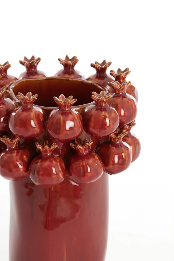 Vase deco 20x29,5 cm POMEGRANATE ceramics burgundy