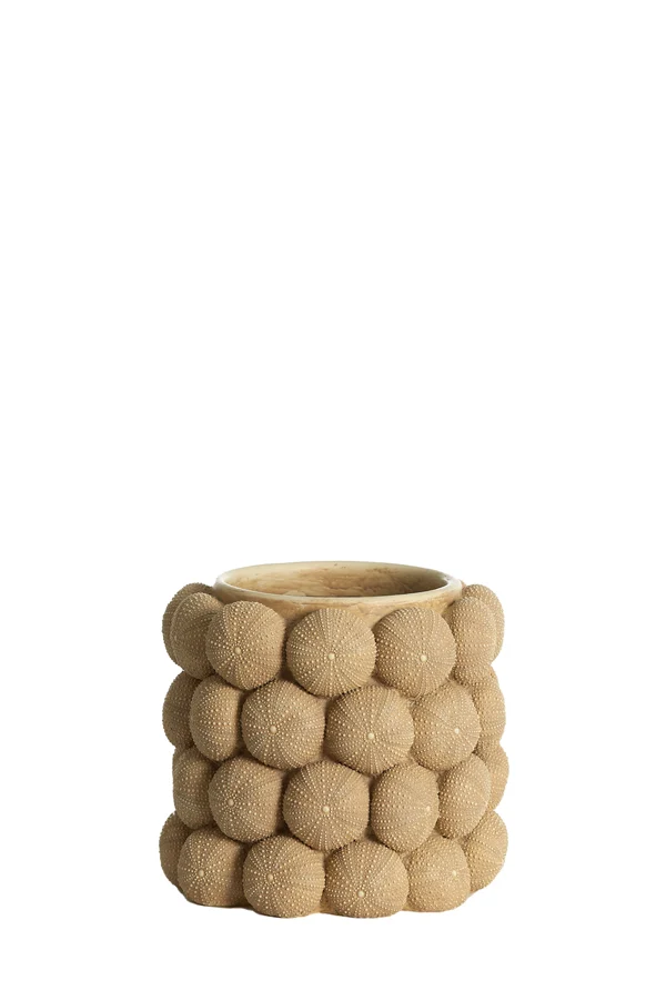 Vase deco 20,5x18 cm SEA URCHIN sand
