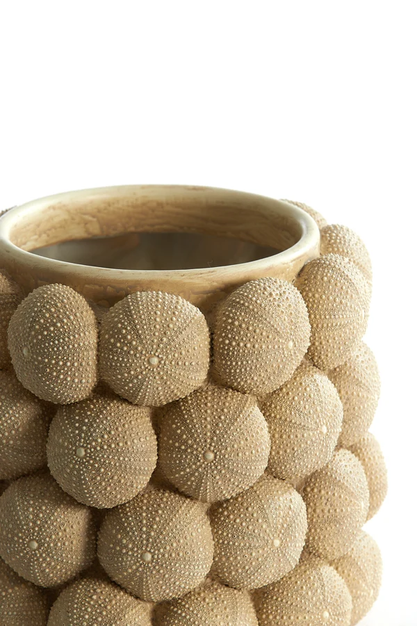 Vase deco 20,5x18 cm SEA URCHIN sand
