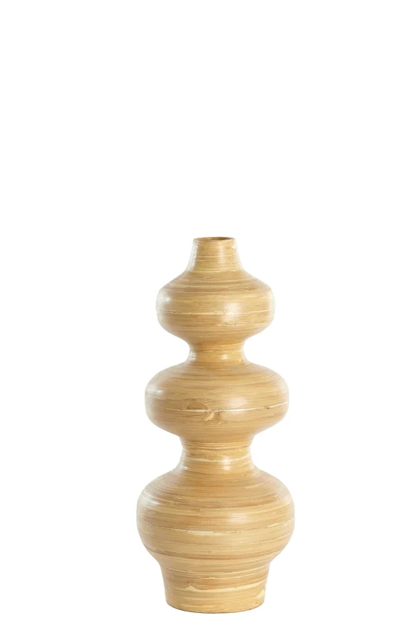 Vase deco 19x38 cm CAMELEA bamboo natural