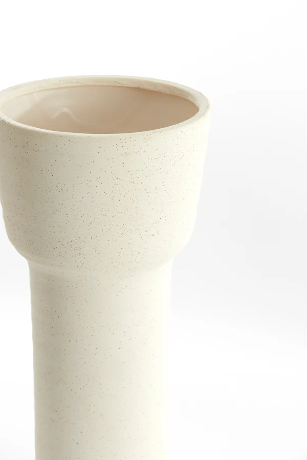 Vase deco 19x38 cm ALSACIA ceramics matt cream