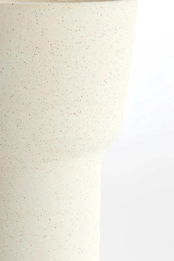 Vase deco 19x38 cm ALSACIA ceramics matt cream