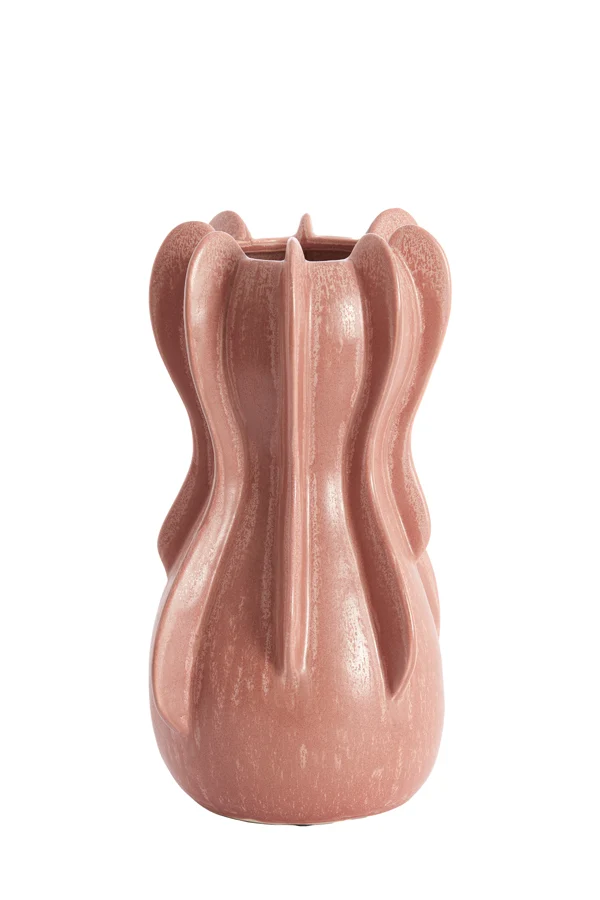 Vase deco 18,5x34 cm MAGOME ceramics coral-red