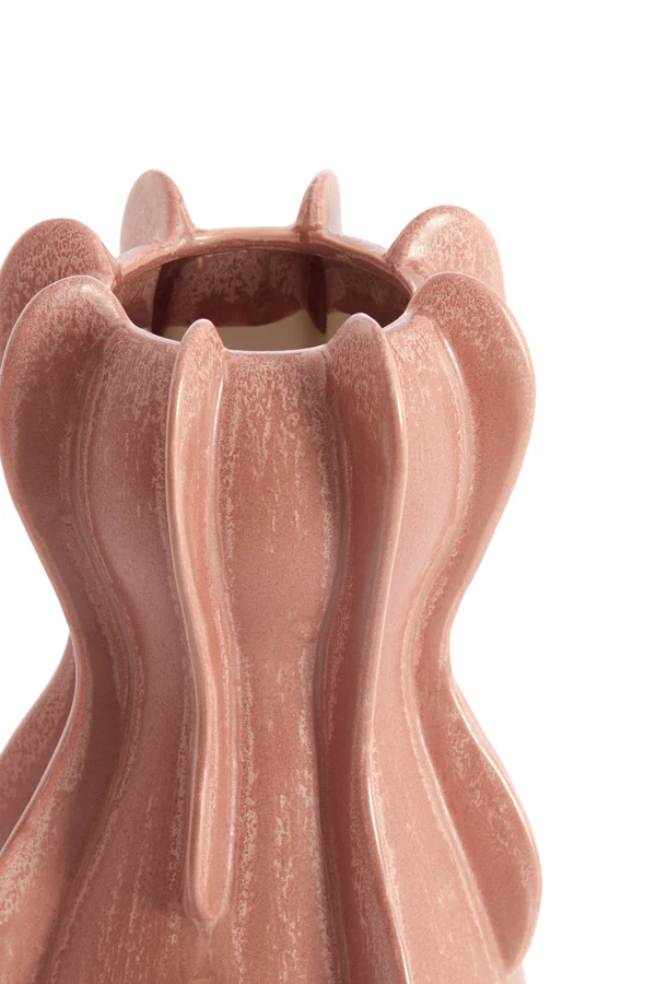 Vase deco 18,5x34 cm MAGOME ceramics coral-red