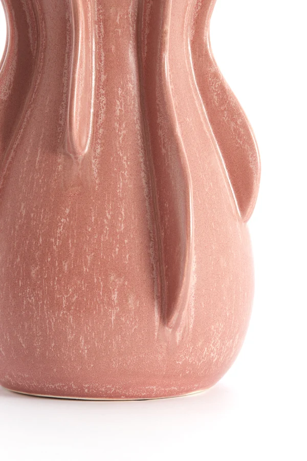Vase deco 18,5x34 cm MAGOME ceramics coral-red