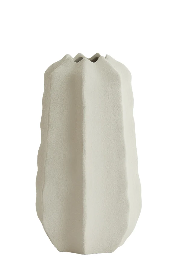 Vase deco 18,5x34 cm ARIEIRO ceramics cream