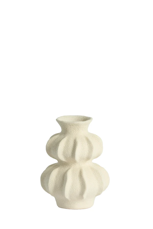 Vase deco 18,5x24,5 cm SPOTORNO ceramics matt cream