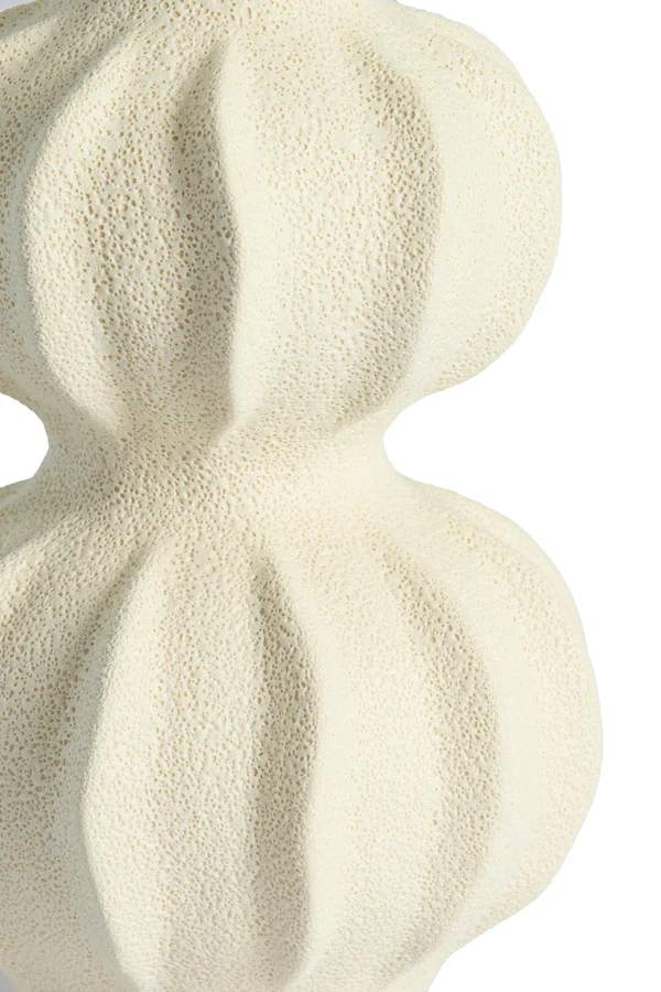 Vase deco 18,5x24,5 cm SPOTORNO ceramics matt cream