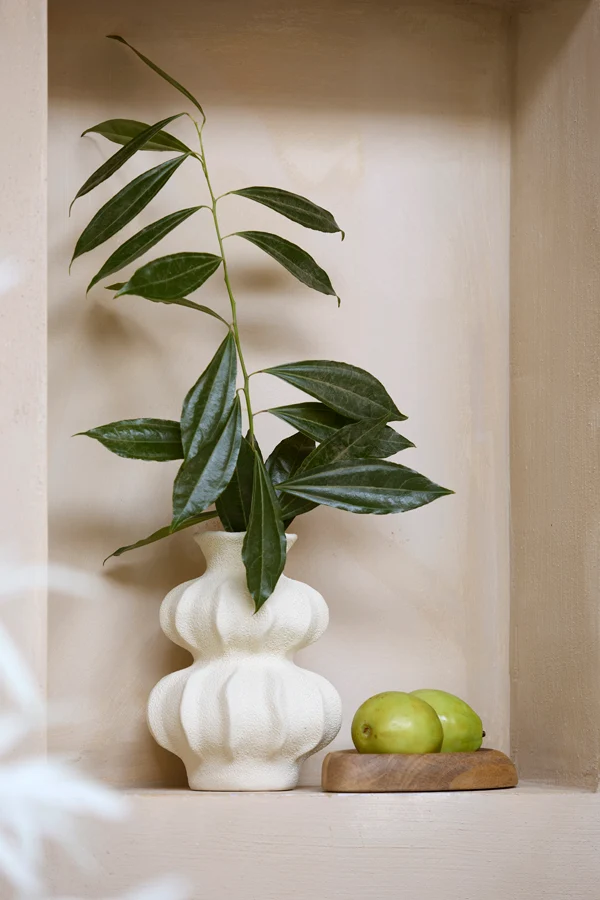 Vase deco 18,5x24,5 cm SPOTORNO ceramics matt cream