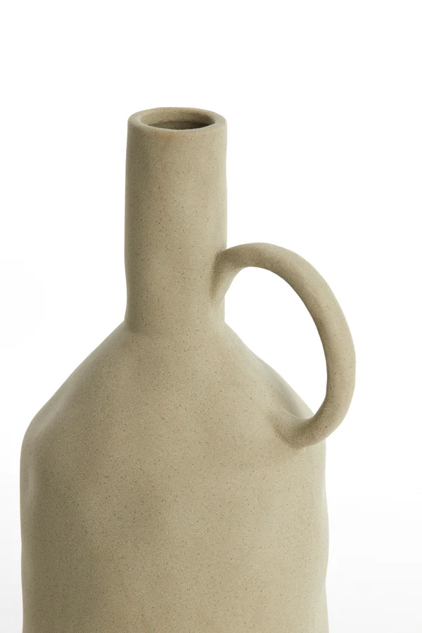 Vase deco 18,5x16,5x35,5 cm JONAI ceramics matt olive green