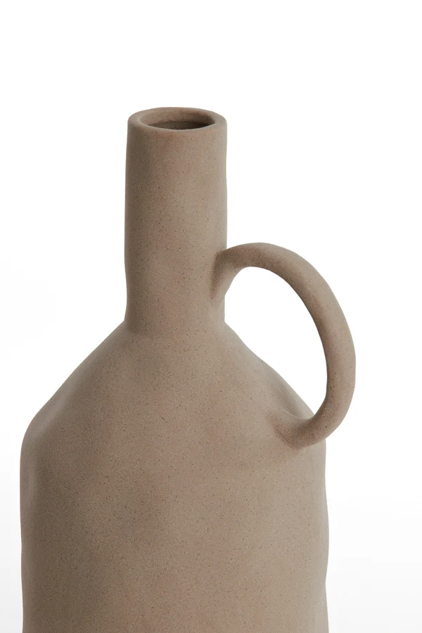 Vase deco 18,5x16,5x35,5 cm JONAI ceramics matt brown