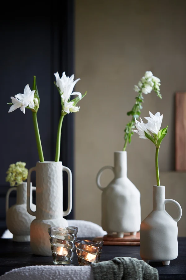 Vase deco 18,5x16,5x35,5 cm JONAI ceramics matt brown