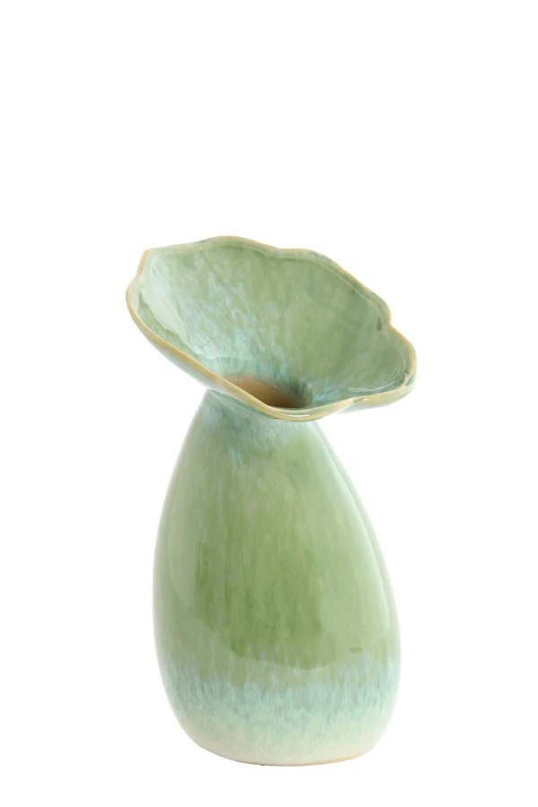 Vase deco 14x24 cm CULLA ceramics green+light blue