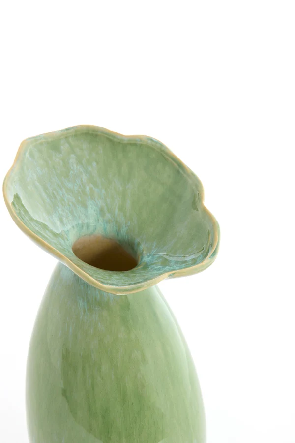 Vase deco 14x24 cm CULLA ceramics green+light blue