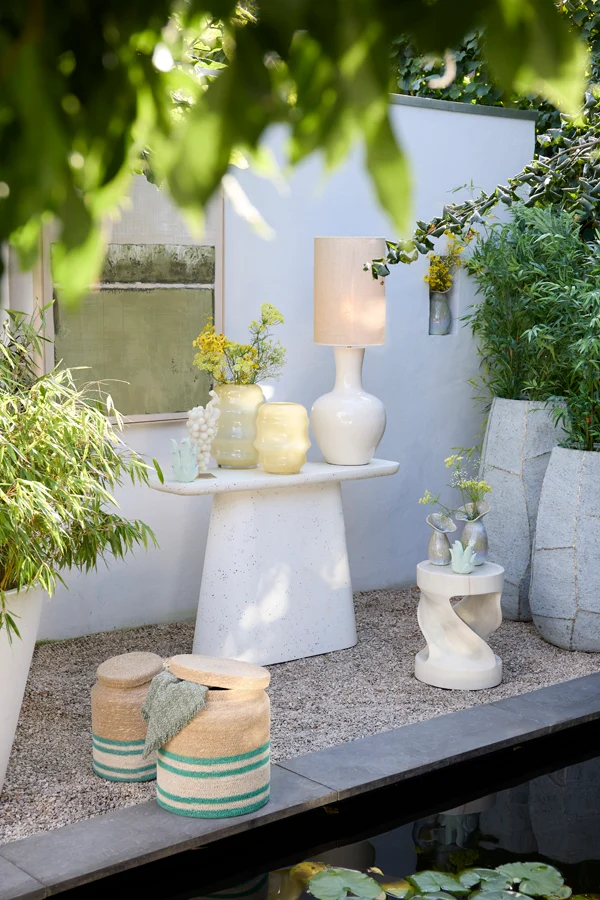 Vase deco 14x24 cm CULLA ceramics green+light blue