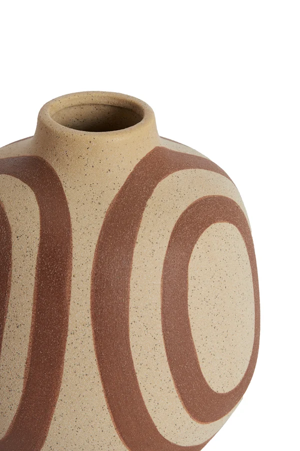 Vase deco 16x18,5 cm UMYA ceramics matt sand-terra