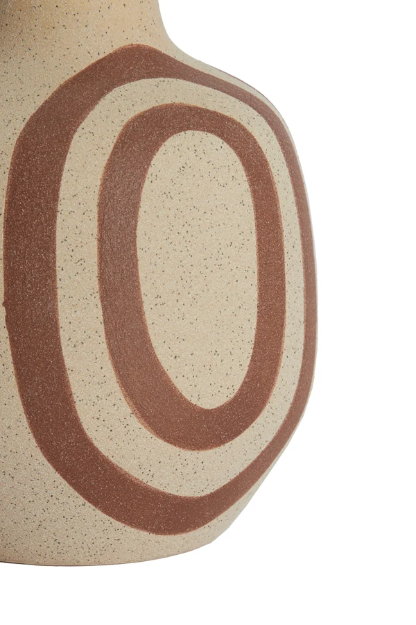 Vase deco 16x18,5 cm UMYA ceramics matt sand-terra