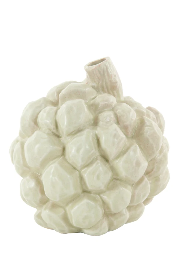 Vase deco 16x16,5 cm PANTHUS ceramics cream