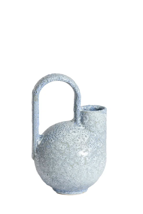 Vase deco 16x15,5x26 cm SERRES ceramics light blue