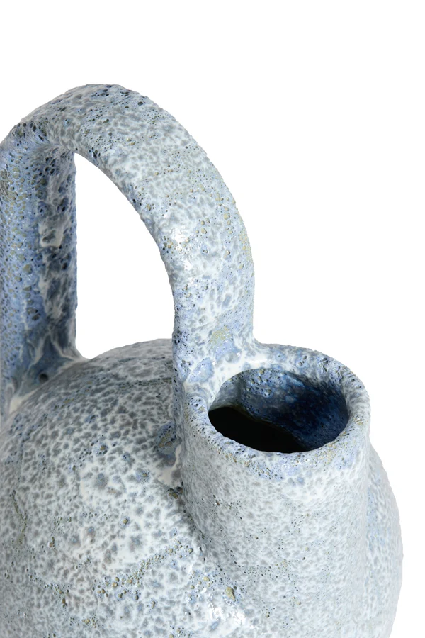 Vase deco 16x15,5x26 cm SERRES ceramics light blue