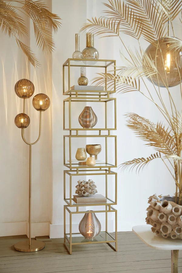 Vase deco 16x14,5 cm MUXIA gold