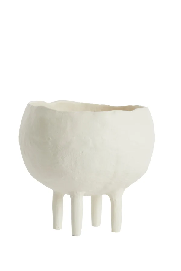 Vase deco 16x14,5 cm MUXIA cream
