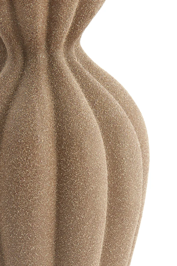 Vase deco 19x35,5 cm SILLIAN ceramics matt brown
