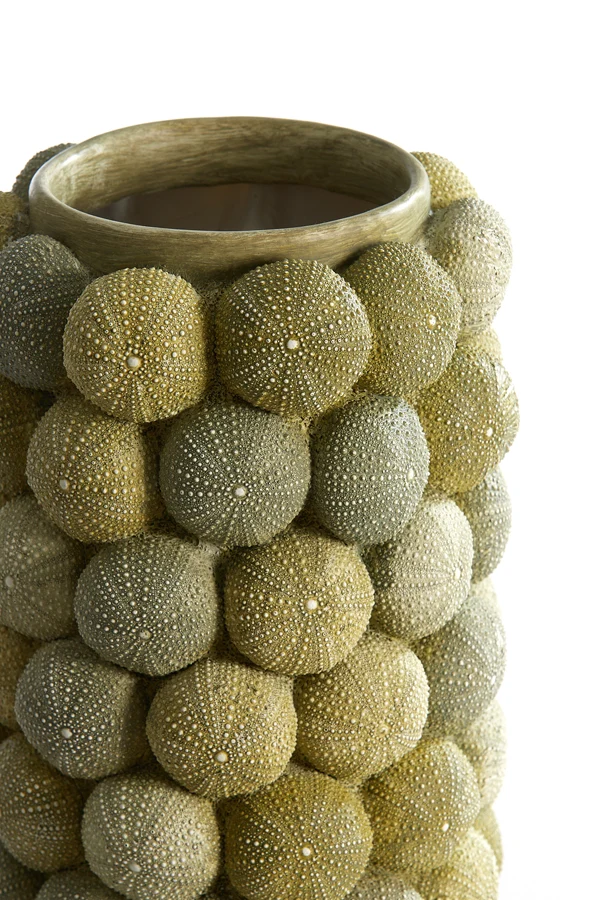 Vase deco 19x32,5 cm SEA URCHIN green+dark green