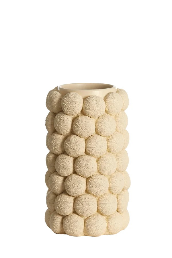 Vase deco 19x32,5 cm SEA URCHIN cream