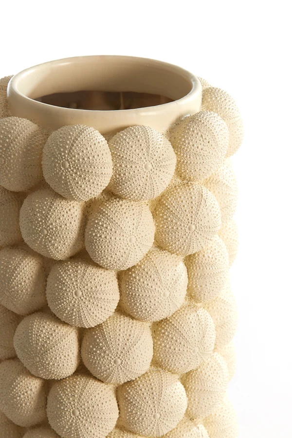 Vase deco 19x32,5 cm SEA URCHIN cream