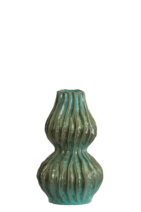 Vase deco 19x31,5 cm VANIA ceramics petrol
