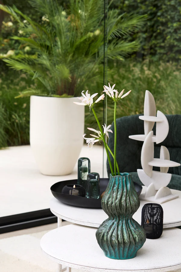 Vase deco 19x31,5 cm VANIA ceramics petrol