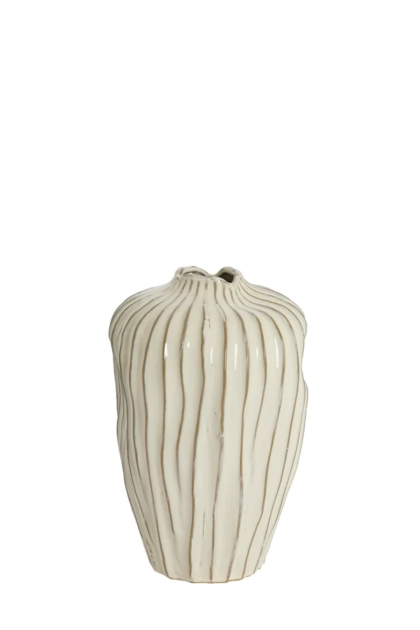 Vase deco 19x30 cm VECHHIA ceramics cream