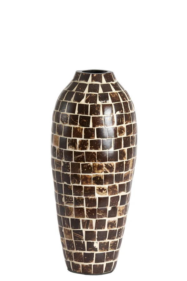 Vase deco 17x40 cm TUDELA coconut dark brown