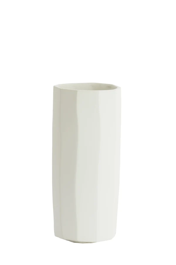 Vase deco 17x39 cm LUMIAR matt white