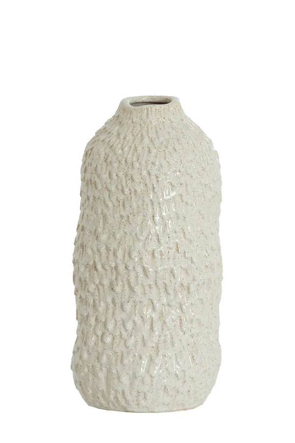 Vase deco 17x35,5 cm ASOLA ceramics cream