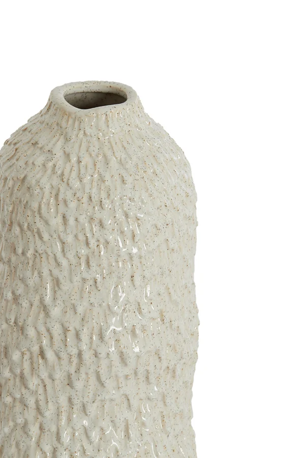 Vase deco 17x35,5 cm ASOLA ceramics cream
