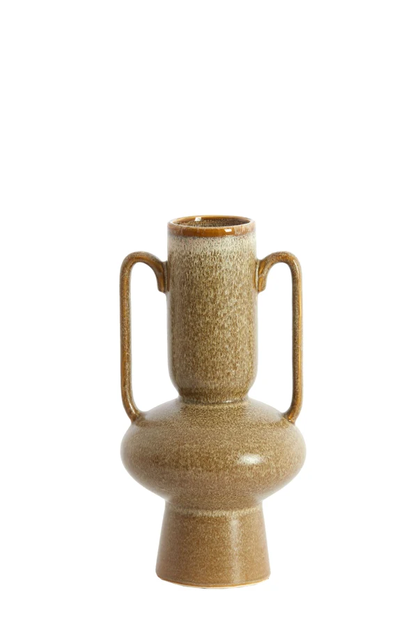 Vase deco 17x32,5 cm OTARU ceramics olive green