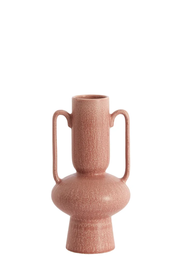 Vase deco 17x32,5 cm OTARU ceramics coral-red