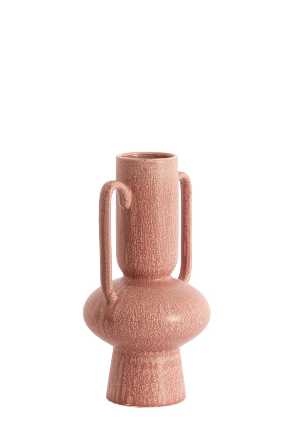 Vase deco 17x32,5 cm OTARU ceramics coral-red
