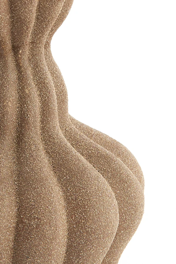 Vase deco 17x26 cm SILVIO ceramics matt brown