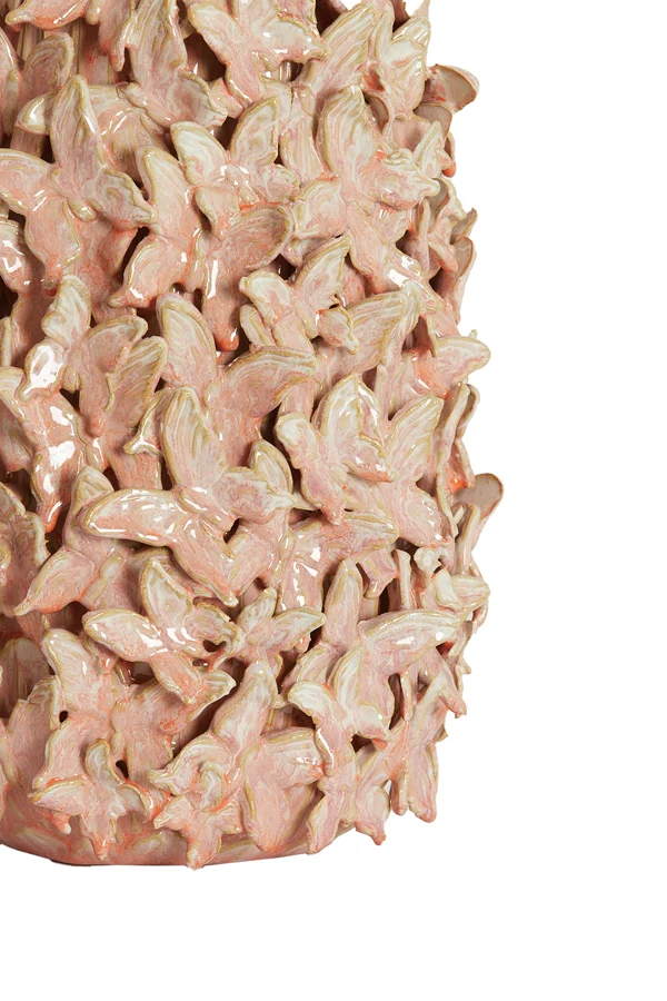 Vase deco 17x26 cm MARIPOSA ceramics pink