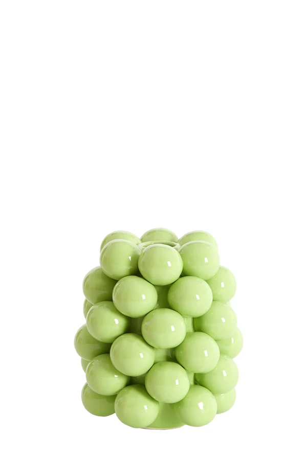 Vase deco 14x17,5 cm BOYANG ceramics shiny green