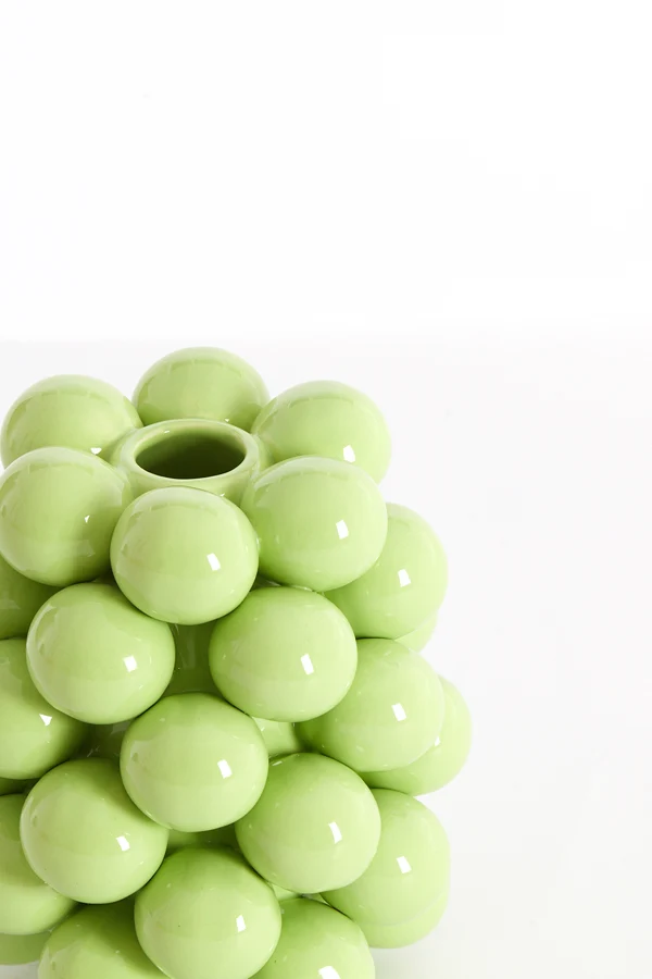 Vase deco 14x17,5 cm BOYANG ceramics shiny green