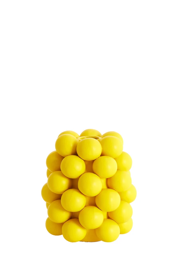 Vase deco 14x17,5 cm BOYANG ceramics matt yellow